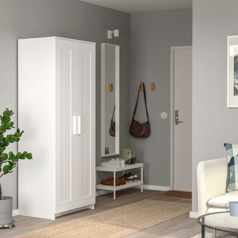 brimnes wardrobe with 3 doors weight