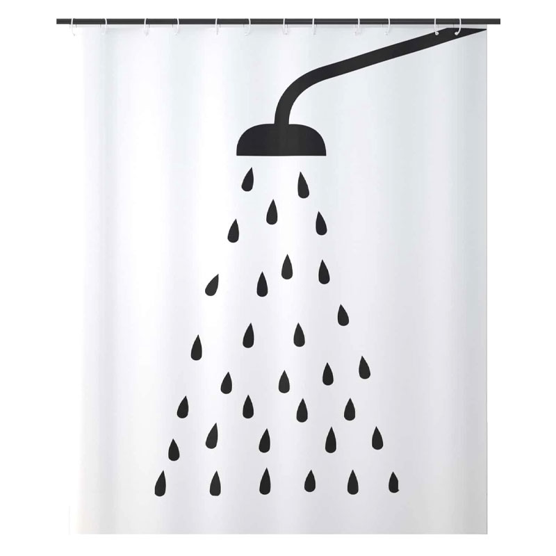 Shower curtain, waterdrops pattern Styla